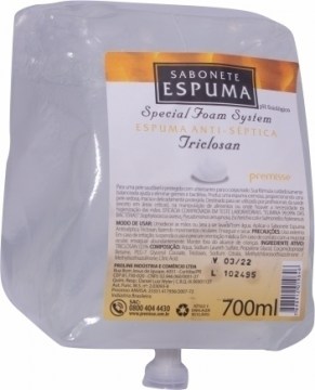 729 sabonete espuma antisseptico triclosano  700 ml
